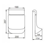 HOESCH Ergo+ Podłokietniki - kpl 2szt. PU/drewno egzotyczne tek/czarny 697700