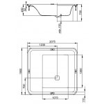 HOESCH Ergo+ Wanna akrylowa kwadratowa wolnostojąca z obudową szklaną 2075x1950 w kolorze białym 6444.010305550