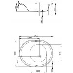 HOESCH Ergo+ Wanna akrylowa owalna - do zabudowy 2000x1600 biała 6437.010305
