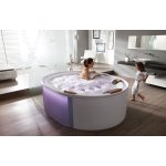 HOESCH Ergo+ Wanna akrylowa owalna wolnostojąca z obudową szklaną 2000x1600 w kolorze białym 6442.010305550