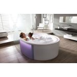 HOESCH Ergo+ Wanna akrylowa owalna wolnostojąca z obudową szklaną 2000x1600 w kolorze białym 6442.010305550