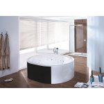 HOESCH Ergo+ Wanna akrylowa owalna wolnostojąca z obudową szklaną 2000x1600 w kolorze czarnym 6442.010305552