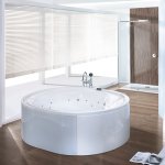 HOESCH Ergo+ Wanna akrylowa owalna wolnostojąca z obudową szklaną w kolorze białym z dedykowanym systemem hydromasażu 2000x1600 biała/chrom 6442S.010305550