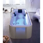 HOESCH Ergo+ Wanna akrylowa prostokątna wolnostojąca z obudową szklaną 2075x1075 w kolorze srebrnym 6441.010305551