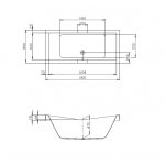 Hoesch Foster Wanna do zabudowy 1800x800 mm biały 6628.010