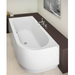 HOESCH Happy D. Wanna akrylowa narożna lewa z obudową z systemem wodno-powietrznym hydromasażu Reviva II 1800x800 biała 6485E