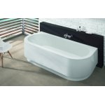 HOESCH Happy D. Wanna akrylowa narożna lewa z obudową z systemem wodno-powietrznym hydromasażu Reviva II 1800x800 biała 6485E