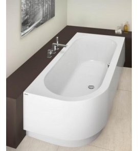 HOESCH Happy D. Wanna akrylowa narożna prawa do zabudowy z systemem wodno-powietrznym hydromasażu Reviva II 1800x800 biała 6486E