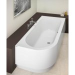 HOESCH Happy D. Wanna akrylowa narożna prawa z obudową z systemem wodno-powietrznym hydromasażu Reviva II 1800x800 biała 6487E