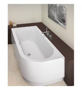 Hoesch Happy D. Wanna narożna lewa z obudową 1800x800 mm biały 6485.010 