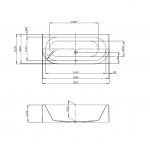 Hoesch Happy D. Wanna narożna prawa z obudową 1800x800 mm biały 6487.010