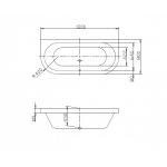 Hoesch Happy D. Wanna przyścienna do zabudowy 1800x800 mm biały 6180.010