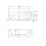 Hoesch Happy D. Wanna przyścienna z obudową 1800x800 mm biały 6181.010
