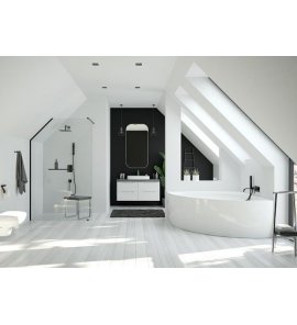 HOESCH iSensi Wanna akrylowa symentryczna - typu monoblock z obudową, z przelewem z napełnianiem 1500x1500 chrom 3857.010