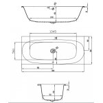 HOESCH iSensi Wanna akrylowa przyścienna/narożna lewa do zabudowy z systemem wodno-powietrznym hydromasażu Reviva II 1800x800 biała 3849E