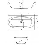 HOESCH iSensi Wanna akrylowa przyścienna do zabudowy z systemem wodno-powietrznym hydromasażu Reviva II 1900x900 biała 3840E