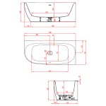 HOESCH iSensi Wanna akrylowa przyścienna/narożna prawa do zabudowy 160x75 biała 3972.010