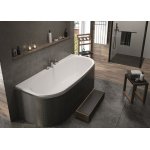 HOESCH iSensi Wanna akrylowa przyścienna do zabudowy z systemem wodno-powietrznym hydromasażu Reviva II 1900x900 biała 3840E