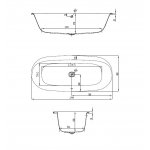 Hoesch iSensi Wanna do zabudowy 1800x800 mm biały 3837.010