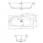 Hoesch iSensi Wanna narożna do zabudowy 1900x900 mm biały 3840.010