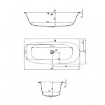 Hoesch iSensi Wanna przyścienna do zabudowy 1800x800 mm biały 3848.010