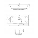 Hoesch iSensi Wanna przyścienna/narożna prawa do zabudowy 1800x800 mm biały 3850.010