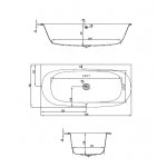 Hoesch iSensi Wanna przyścienna/narożna lewa do zabudowy 1900x900 mm biały 3841.010