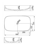 Hoesch La Senia Umywalka stawiana na blat 500x300 mm biały 4520.010