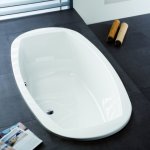 HOESCH Largo Wanna akrylowa owalna z systemem wodno-powietrznym hydromasażu Reviva II 2000x1000 biała 3695E