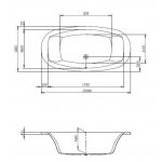 HOESCH Largo Wanna akrylowa owalna z systemem wodno-powietrznym hydromasażu Reviva II 2000x1000 biała 3695E