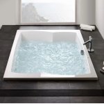 HOESCH Largo Wanna akrylowa prostokątna z systemem wodno-powietrznym hydromasażu Reviva II 2000x1400 biała 3692E