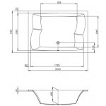 HOESCH Largo Wanna akrylowa prostokątna z systemem wodno-powietrznym hydromasażu Reviva II 2000x1400 biała 3692E