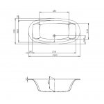 Hoesch Largo Wanna do zabudowy 2000x1000 mm biały 3695.010