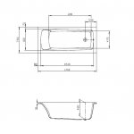 Hoesch Largo Wanna do zabudowy 1700x750 mm biały 3707.010