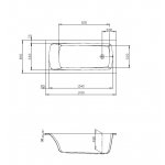 Hoesch Largo Wanna do zabudowy 1700x800 mm biały 3708.010
