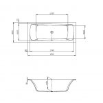 Hoesch Largo Wanna do zabudowy 1900x800 mm biały 3710.010