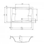 Hoesch Largo Wanna do zabudowy 2000x1400 mm biały 3692.010