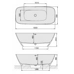 Hoesch LaSenia Wanna wolnostojąca 1800 x 900 mm biała 4504.010