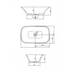 Hoesch Leros Umywalka stawiana na blat 500x300 mm biały mat 4471.013