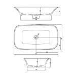 Hoesch Leros Umywalka stawiana na blat 700x400 mm biały 4473.010