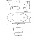 Hoesch Namur Lounge Wanna wolnostojąca 1900 x 900 mm biały 4493.010305