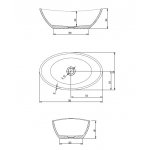 Hoesch Namur Umywalka stawiana 50x30 biały 4410.010
