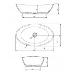 Hoesch Namur Umywalka stawiana 60x35 biały 4411.010