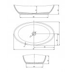 Hoesch Namur Umywalka stawiana 70x40 biały 4412.010