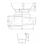 Hoesch Namur Wanna wolnostojąca 1800 x 800 mm biały 4401.010305