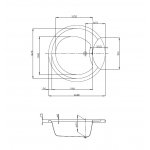 Hoesch Orlando Wanna okrągła do zabudowy ∅ 1600 mm biały 6017.010