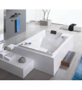 HOESCH Santee Wanna akrylowa prostokątna z systemem wodno-powietrznym hydromasażu Reviva II 1900x1200 biała 6652E