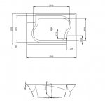 Hoesch Santee Wanna do zabudowy 1900x1200 mm biały 6652.010