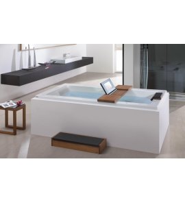 HOESCH Scelta Wanna akrylowa prostokątna z systemem wodno-powietrznym hydromasażu Reviva II 1900x800 biała 3670E