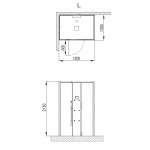 Hoesch SensePerience Kabina natryskowo-parowa prostokątna 120x100 cm lewa 531321B